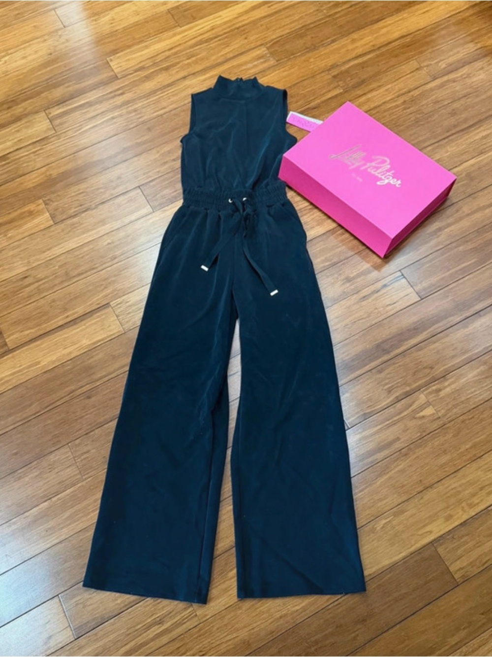 Lilly Pulitzer UPF 50+ Amore Jumpsuit Black XXS